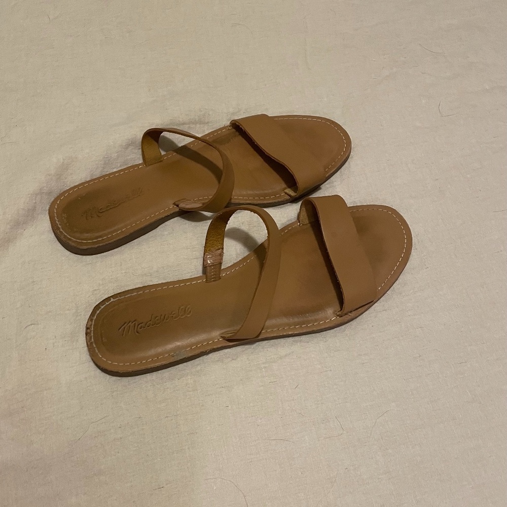 Madewell Tan Slide on Sandals